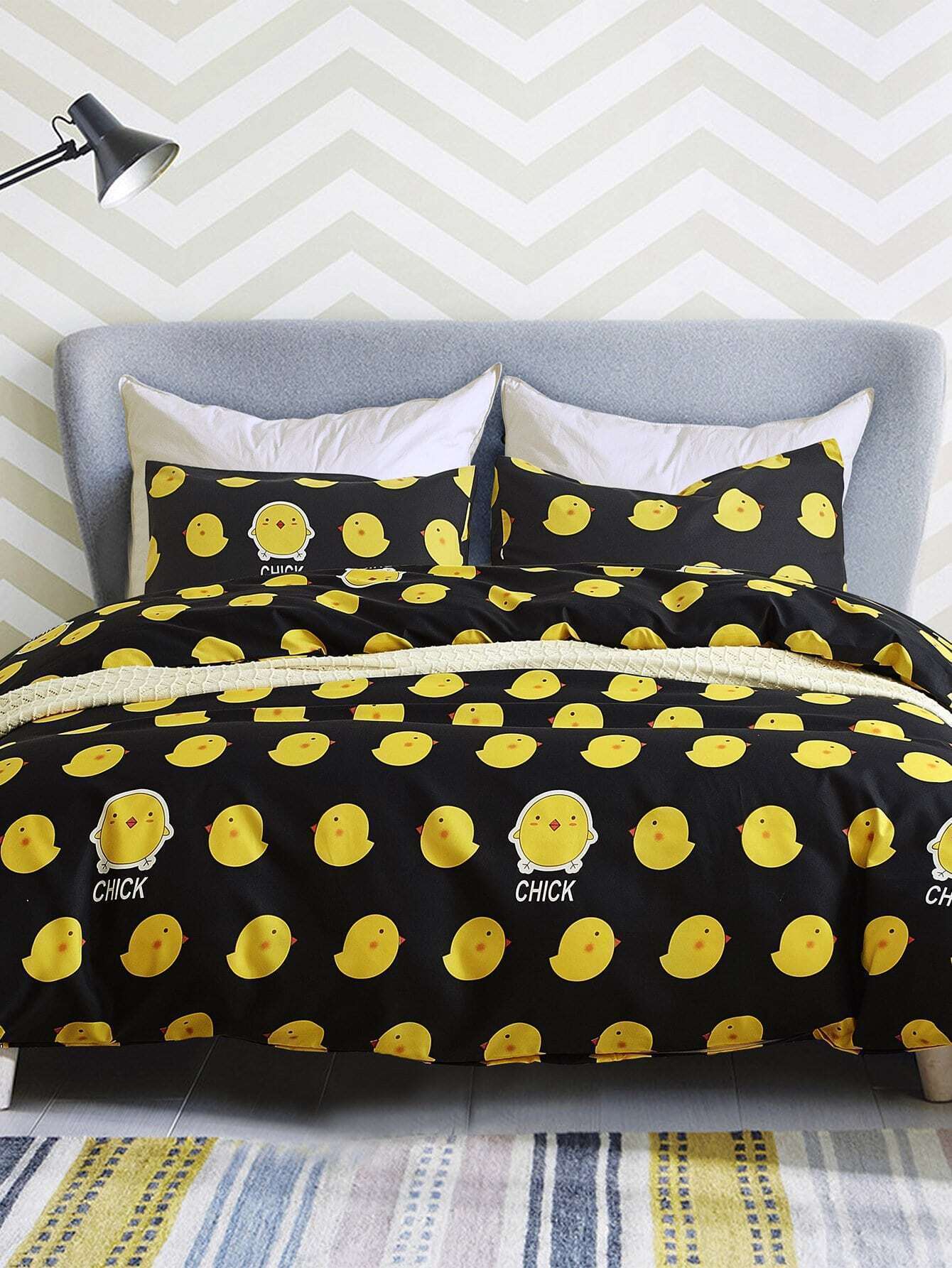 Chicken & Letter Print Sheet Set Chicken & Letter Print Sheet Set