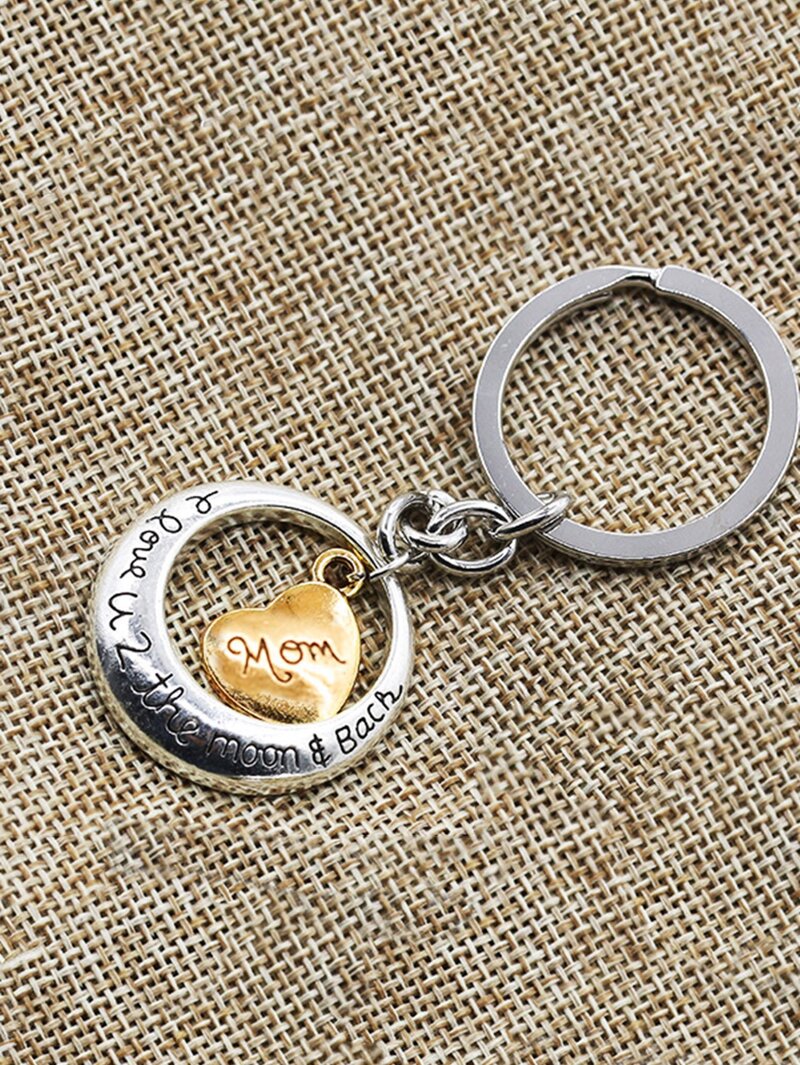 

Heart Design Keychain, Silver