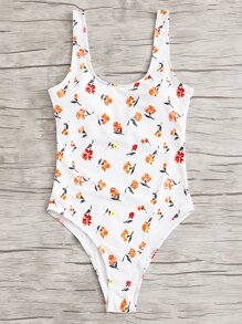 Calico Print Swimsuit