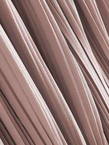 Ruffle Waist Belted Pleated Trousers - Dusty Pink - View 4