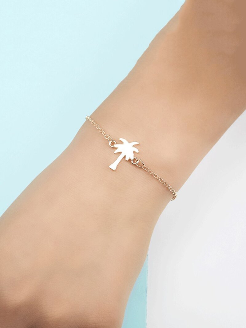 

Tree Detail Chain Bracelet, Gold