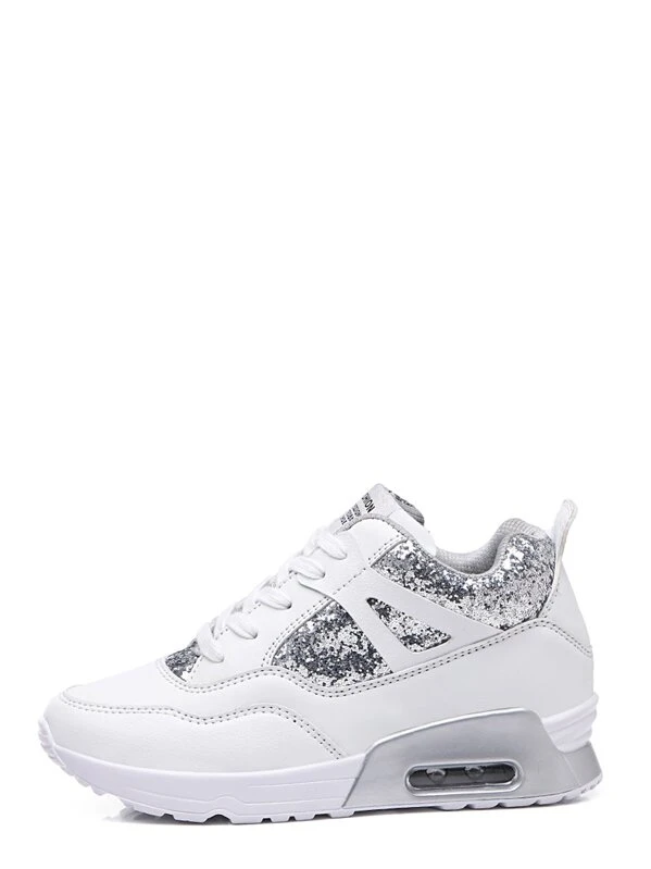 sequin chunky trainers