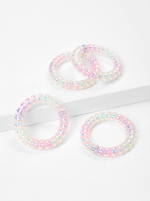 Iridescent Hair Tie Set 4Pcs