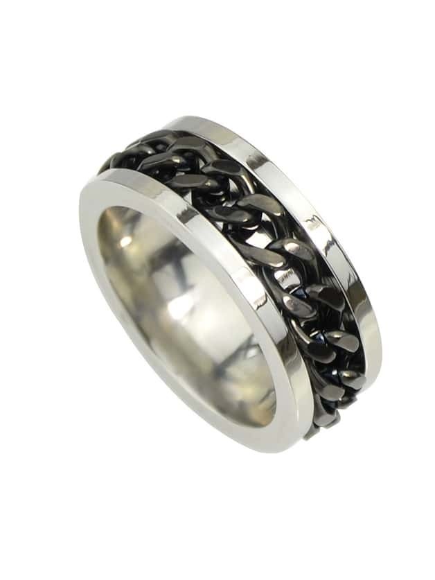 

Fashion Chain Design Finger Rings, Black