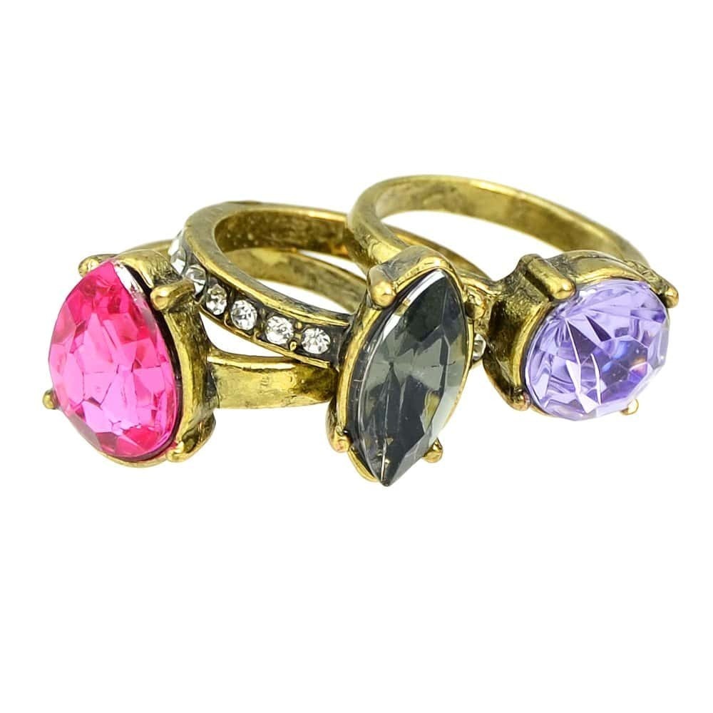 

Vintage Style Finger Ring Sets, Colorful
