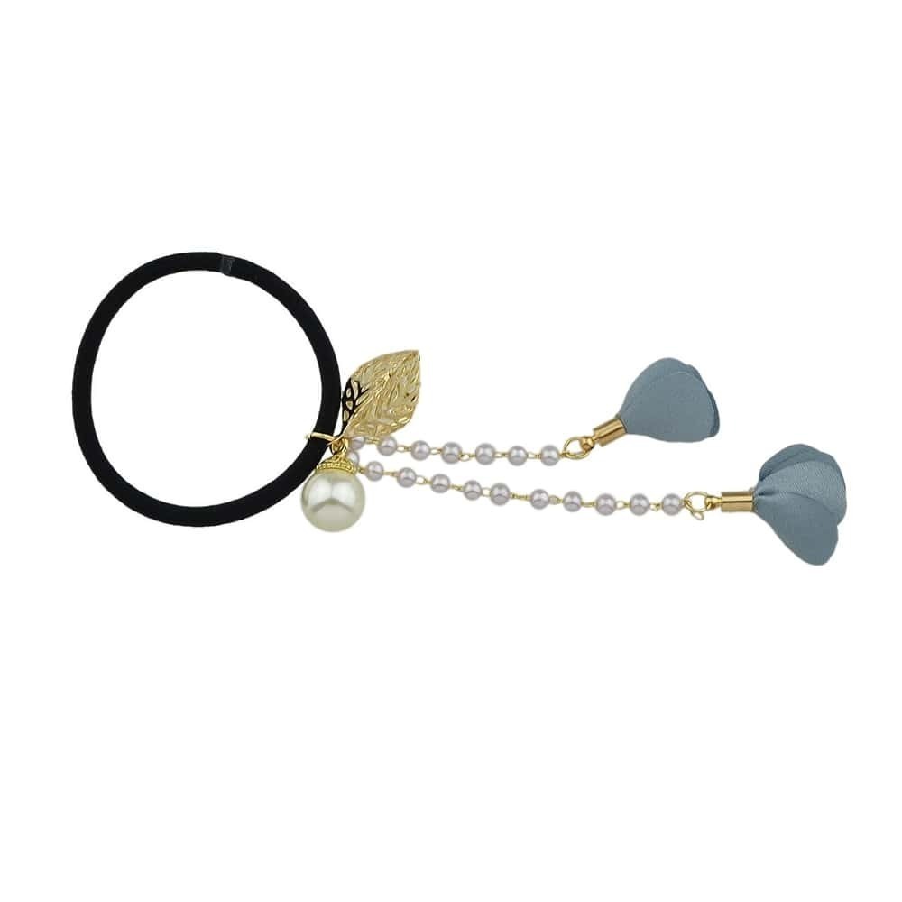 

Gray Simulated-Pearl Headbands White Bead Cotton Hair Jewelry, Multicolor
