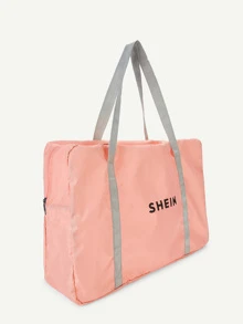 SHEIN標誌手提包 - 珊瑚粉 - 查看 4