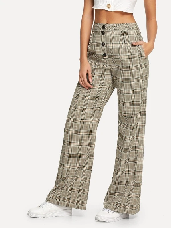 plaid pants shein