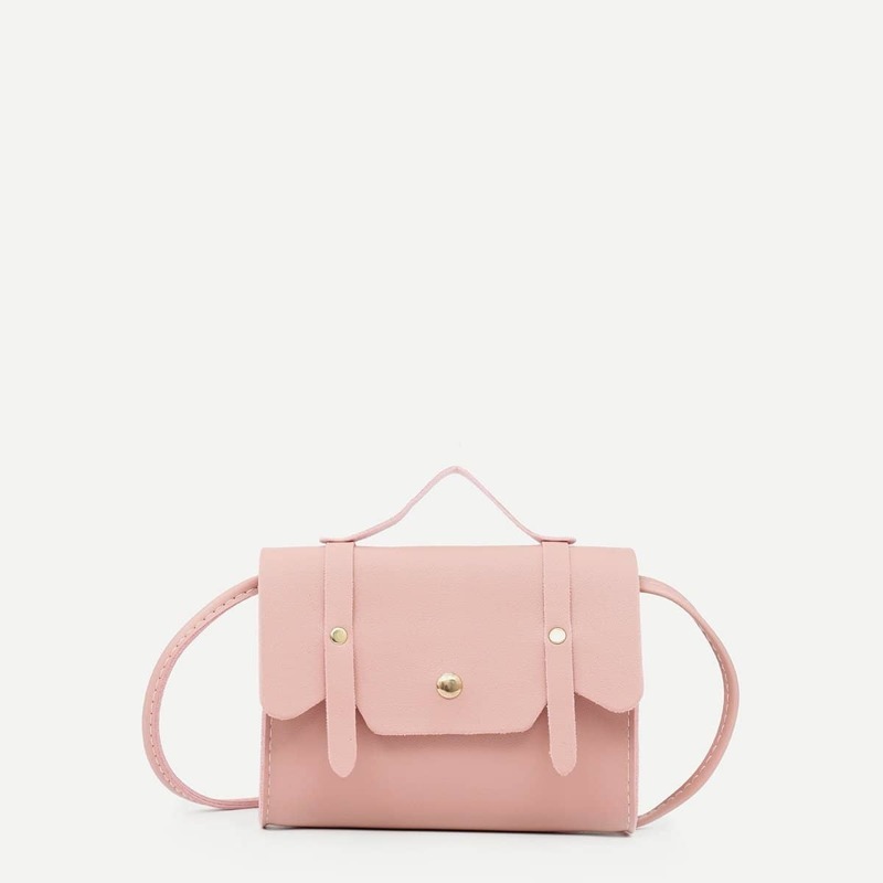 

Raw Trim Satchel Bag, Pink