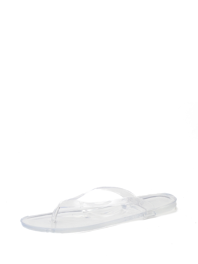 

Clear Flip Flops, White