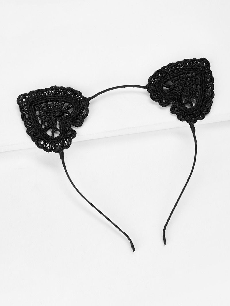 

Crochet Ear Headband, Black
