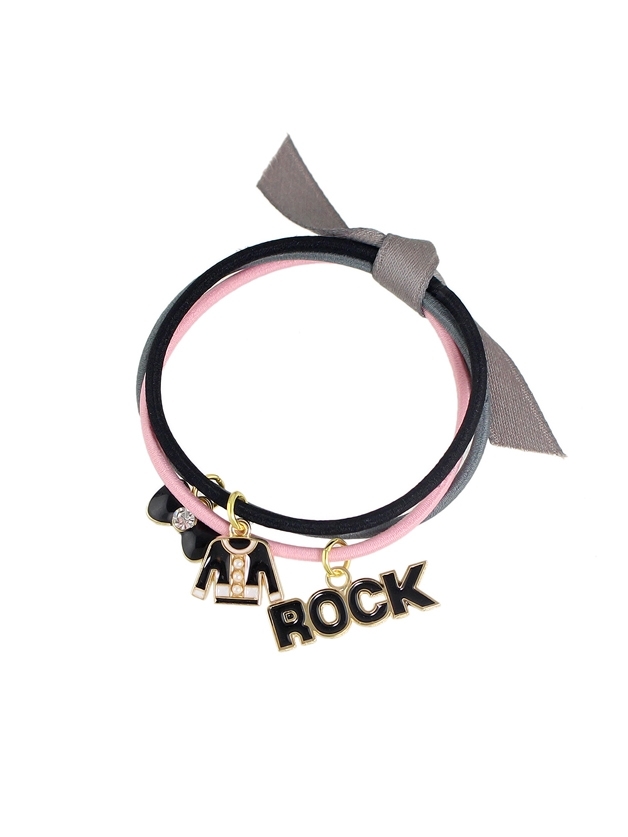 

Pink New Design Enamel Cat Clothes Heart Shape Hair Rubber Band