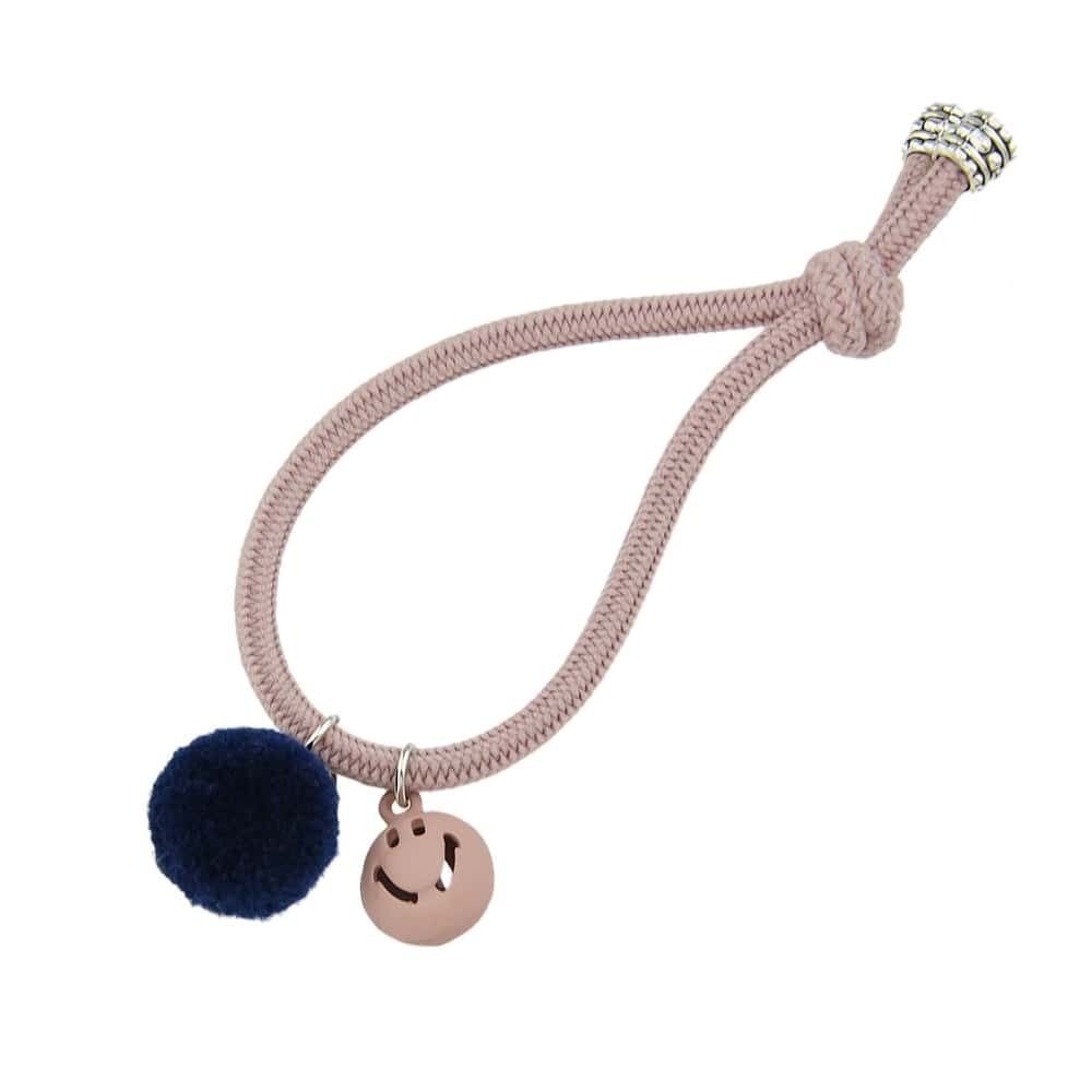 

Pink Candy Color Rope Ball Smile Face Headbands