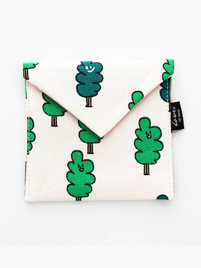 

Tree Printed Storage Pouch, Multicolor