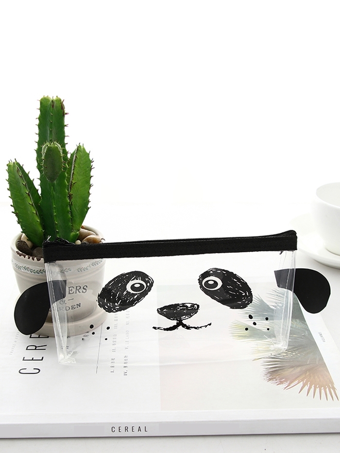 

Panda Face Clear Pencil Case