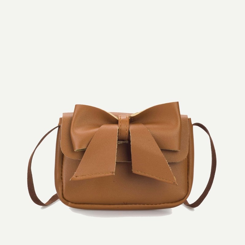 

Bow Decor Mini Shoulder Bag, Brown