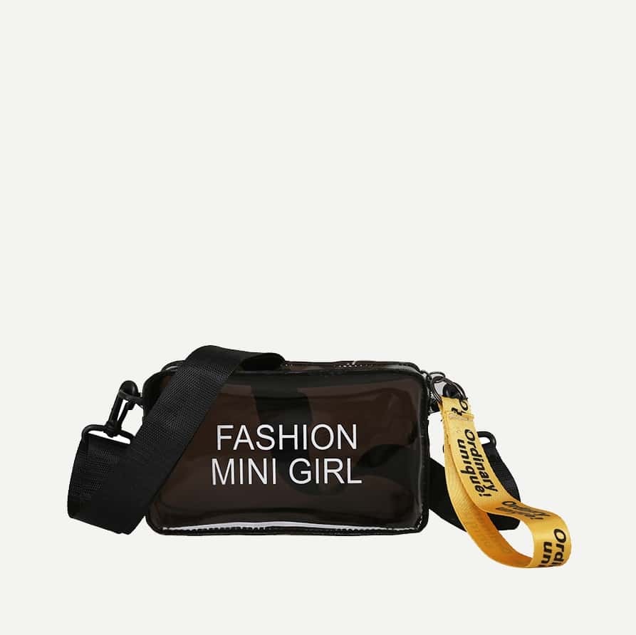 

Guitar Strap Clear Camera Bag, Black