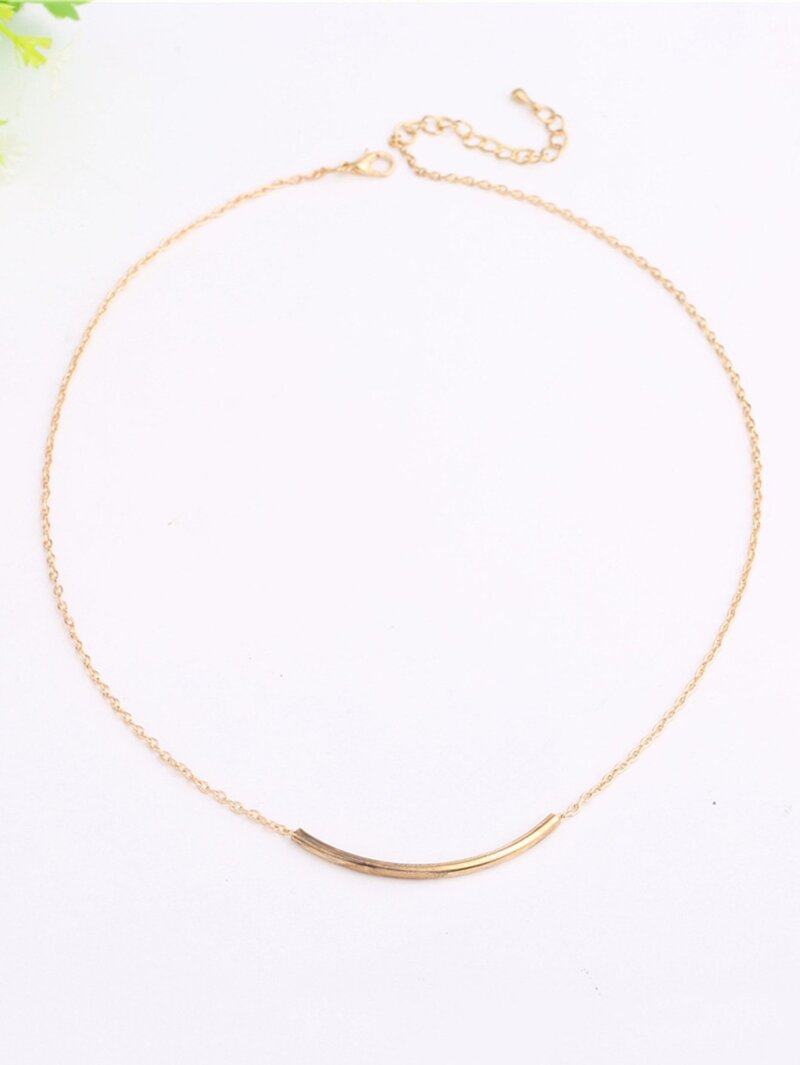 

Bar Detail Chain Necklace, Gold