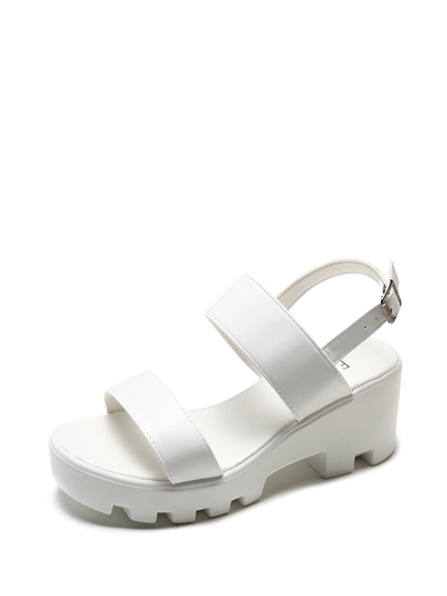 Slingback Platform Lug Sole Sandals pictures