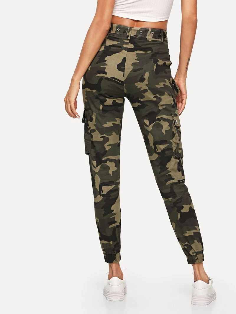 Hose Mit Camouflage Muster Damen Hose Mit Camouflage Muster Damen
