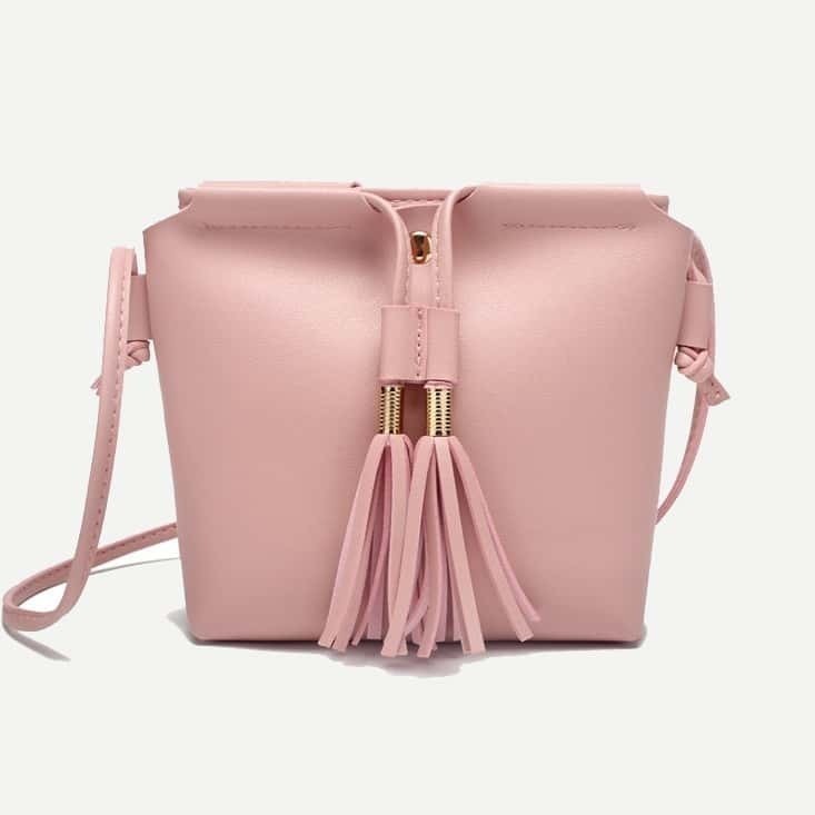 

Tassel Detail Crossbody Bag, Pink