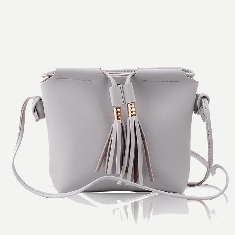 

Tassel Detail Crossbody Bag, Grey