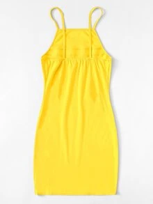 Striped Panel Bodycon Cami Dress