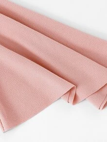 SHEIN Unity 粉色休閒打結簡約襯衫 - 淺粉色 - 查看 5