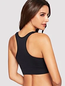 純色女士內衣bra - 黑色 - 查看 2