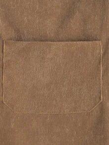 Front Pocket Corduroy Pinafore Dress - Brown - View 4