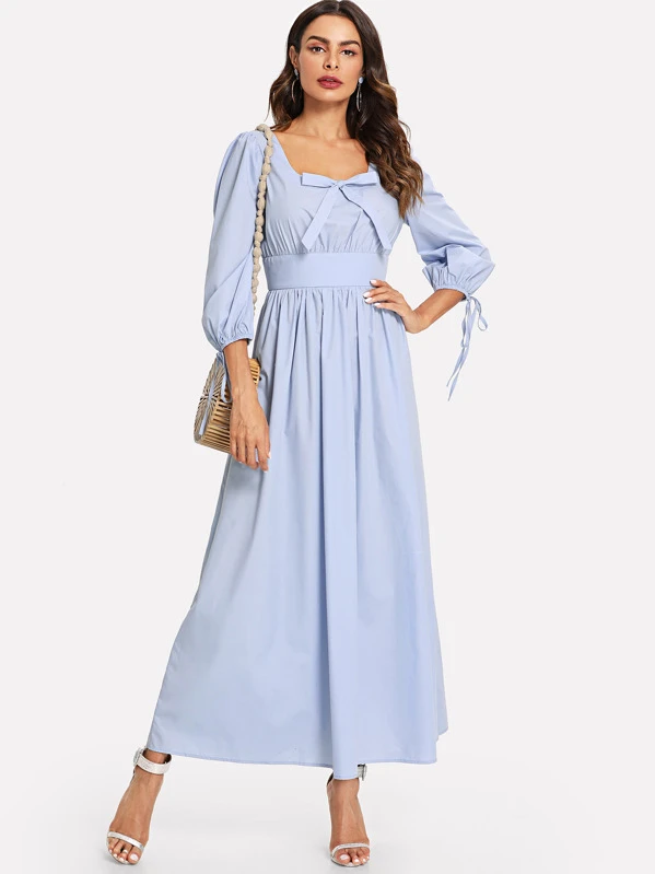 high waist fit and flare dress