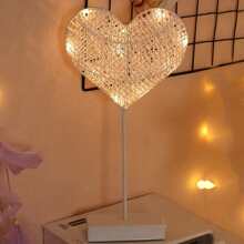10pcs Bulbs Heart Shaped Table Lamp