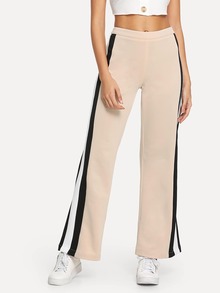 Colorblock Wide Leg Pants