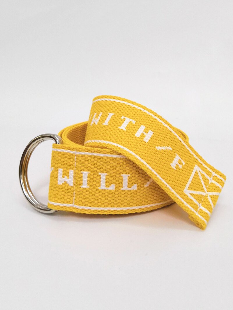 

Letter Pattern Belt, Yellow