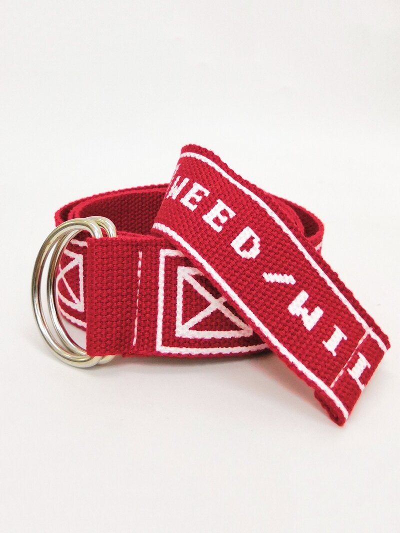 

Letter Pattern Belt, Red