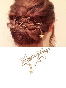 Star Hair Clip - Gold - View 1