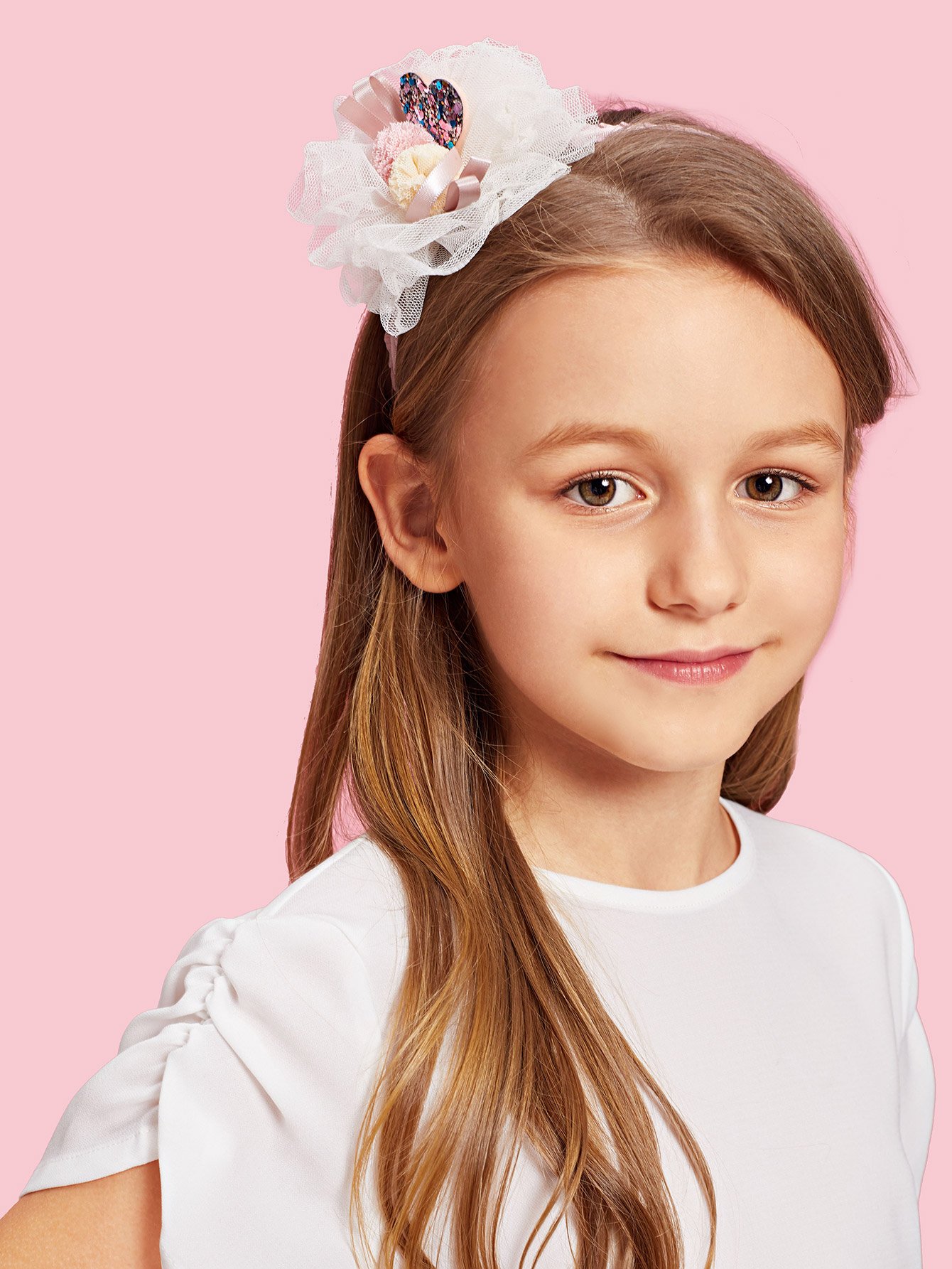 flower decorated kids headband