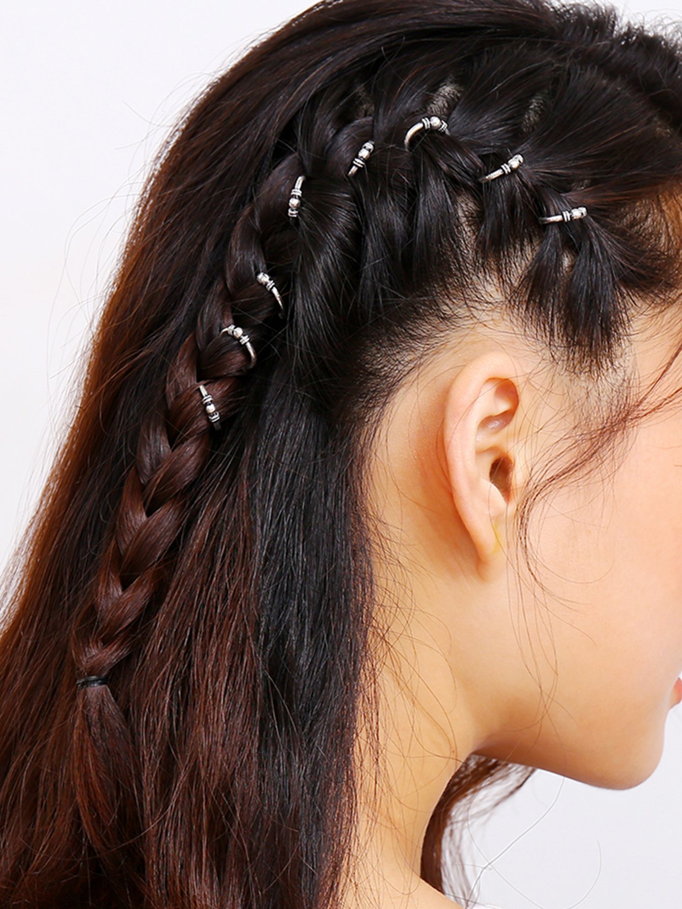 metal ball detail hair ring set 5pcs | romwe