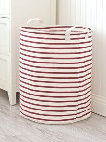 Striped Round Storage Basket