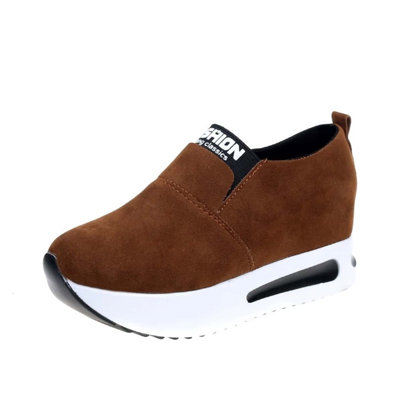 

Suede Slip On Sneakers, Brown