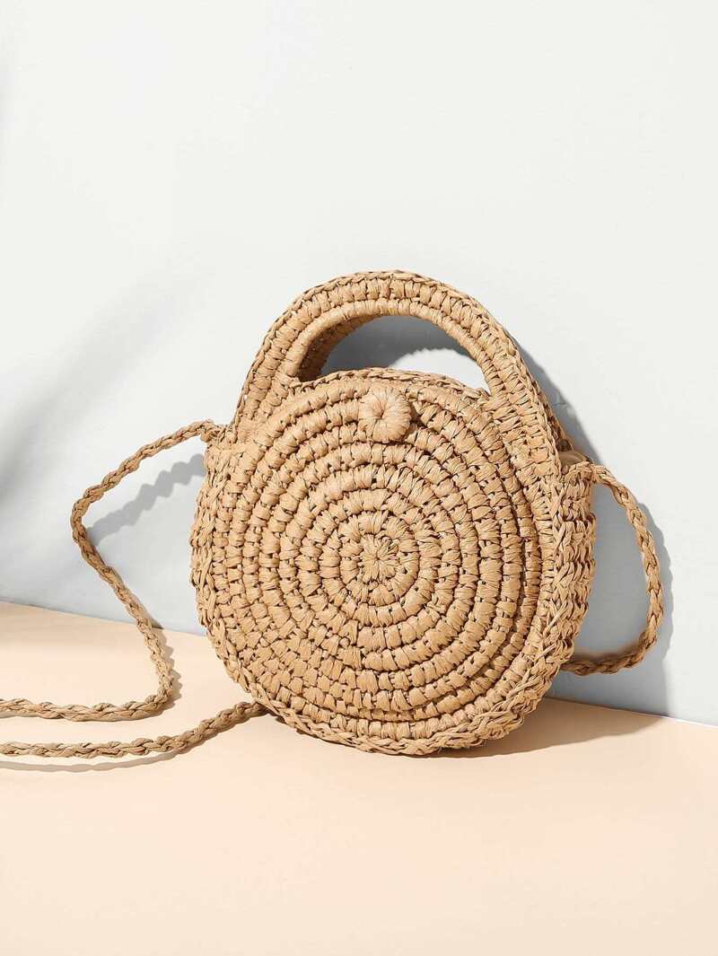 Bolso Bandolera Rafia Redondo Bolso Rafia 8wXPH8xrq