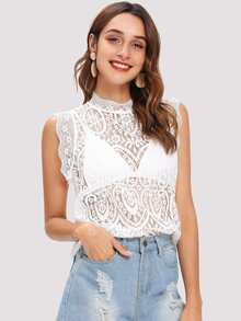 Cut Out Sheer Top