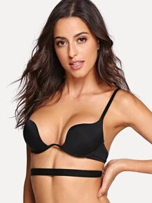 Convertible Criss Cross Underwire Bra - Black - View 3