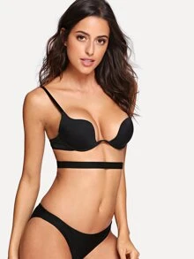 Convertible Criss Cross Underwire Bra - Black - View 4