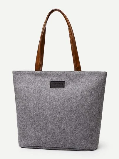 Womens Fashion Handbags Las Purse Contrast Pu Handle Tote Bag