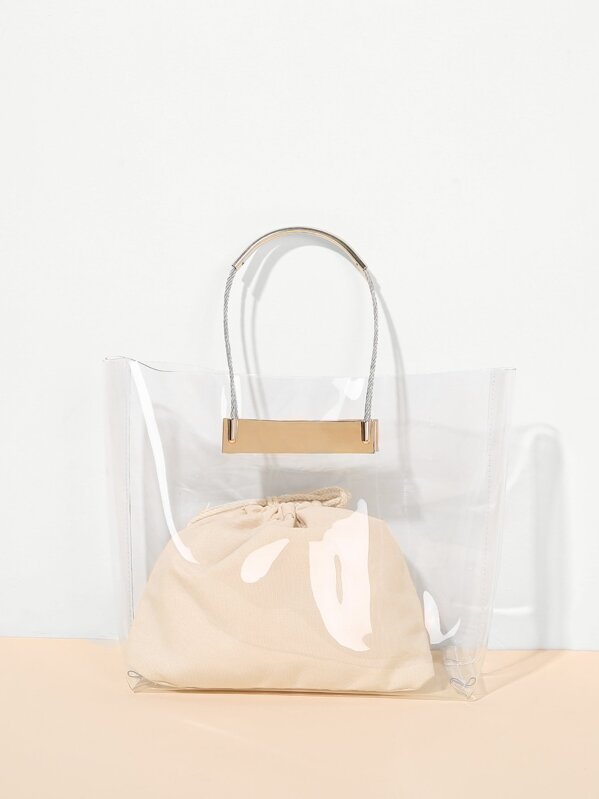 Clear Tote Bag With Inner Pouch