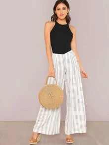 SHEIN Body con cuello halter - Negro - Ver 5