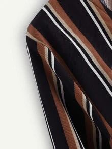 SHEIN LUNE 彩色休閒條紋襯衫 - 彩色 - 查看 3