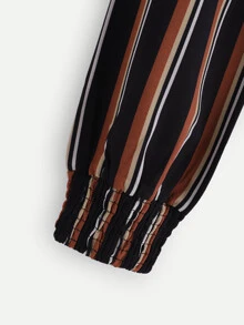 SHEIN LUNE 彩色休閒條紋襯衫 - 彩色 - 查看 4