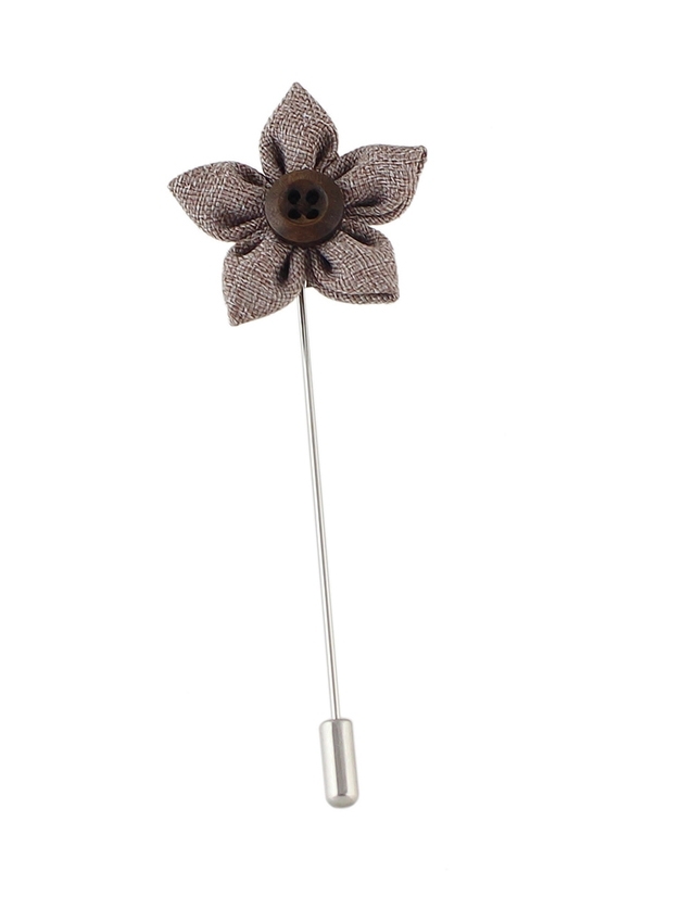

Gray Simple Flower Shape Brooch Pin Accessories, Grey